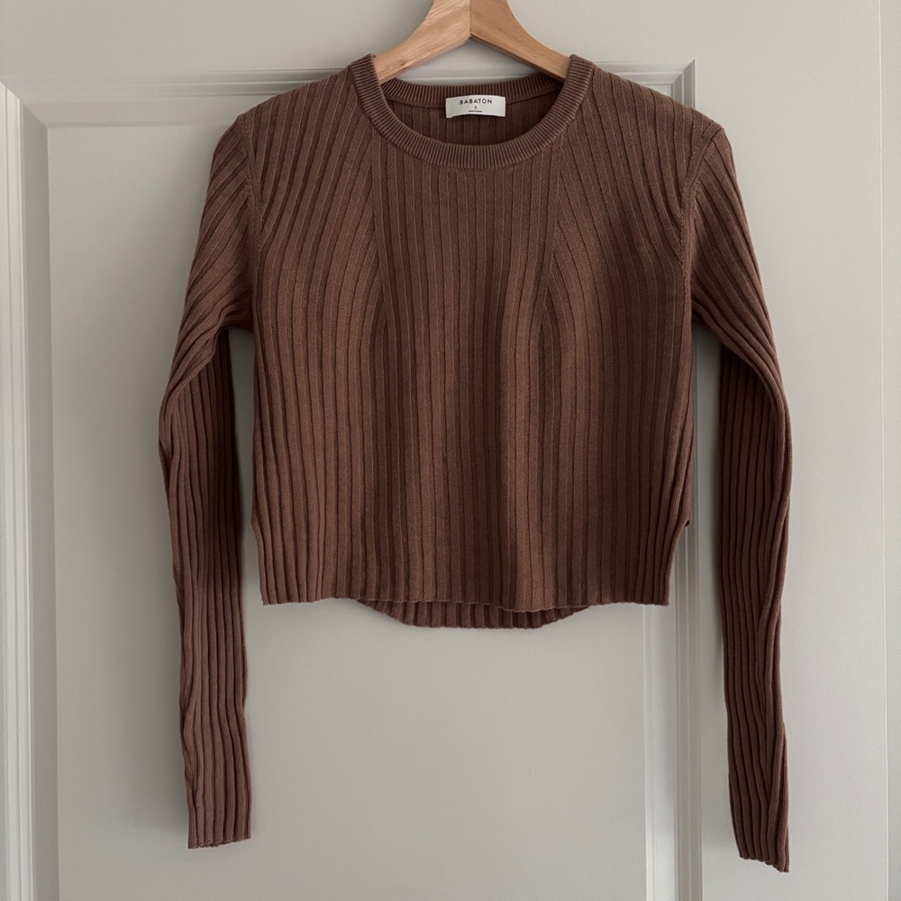 Aritzia Babaton wool linen blend sweater